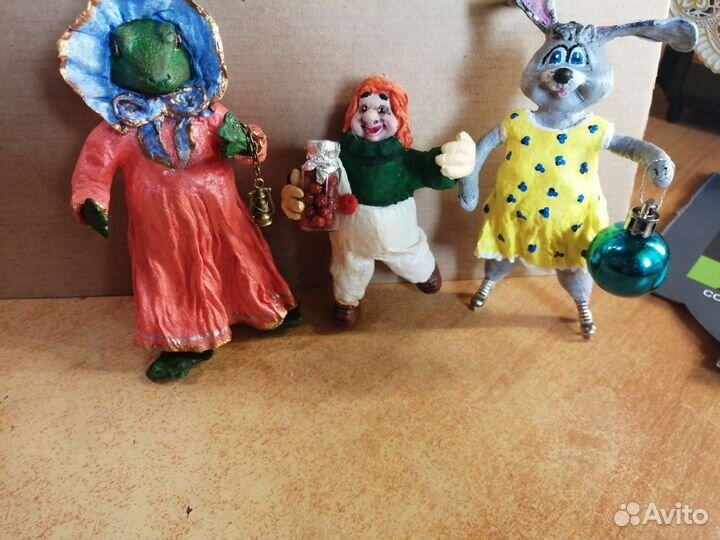 Ватные елочные игрушки