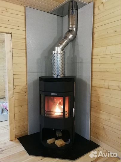 Печь-камин стальная 