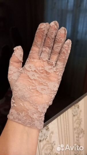 Перчатки гипюр ажурные