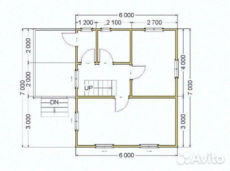 Каркасный дом 6х7 с террасой