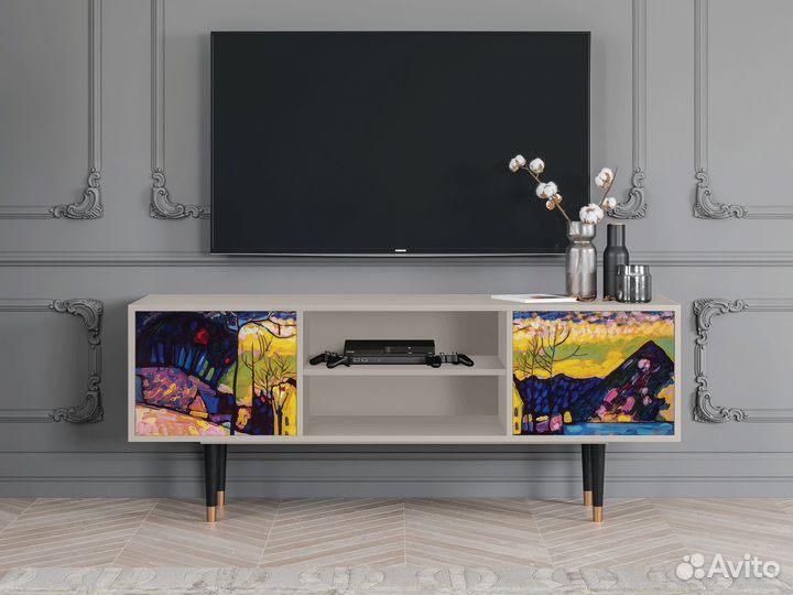 Тв-тумба T2 - Сатин - Winter Landscape