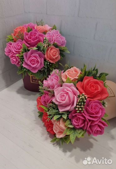 Букет из мыльных роз