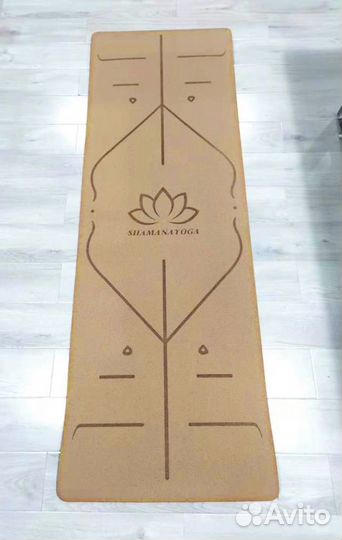 Коврик для йоги,эко натуральный пробковый с сумкой