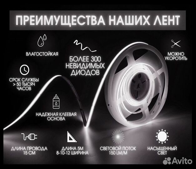 Светодиодная лента LED / Подсветка