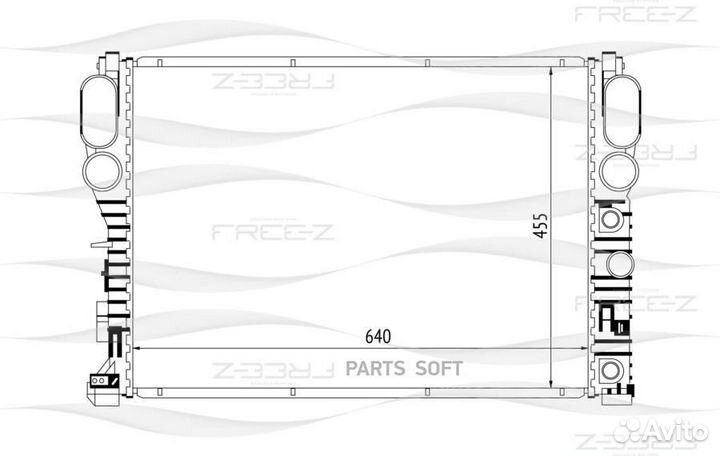 Радиатор охлаждения mercedes W211 02- 2115000102