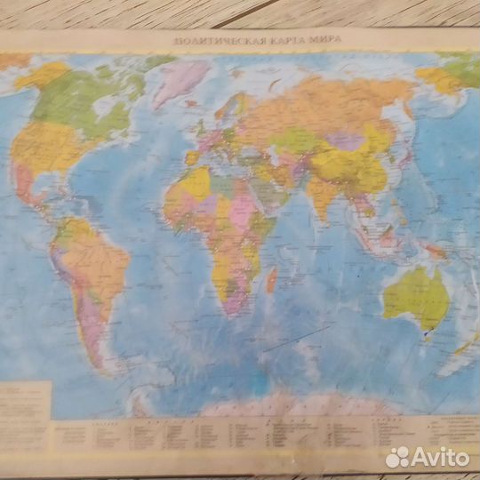 Планшет настольный политическая карта мира