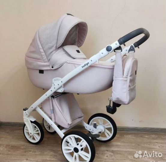 Коляска indigo porto 2в1 пудра