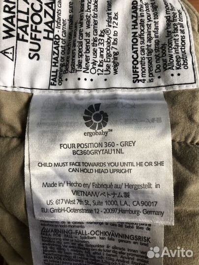 Эргорюкзак кенгуру ergobaby four position 360