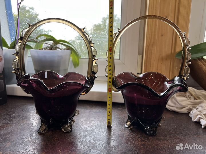 Корзина конфетница ваза СССР