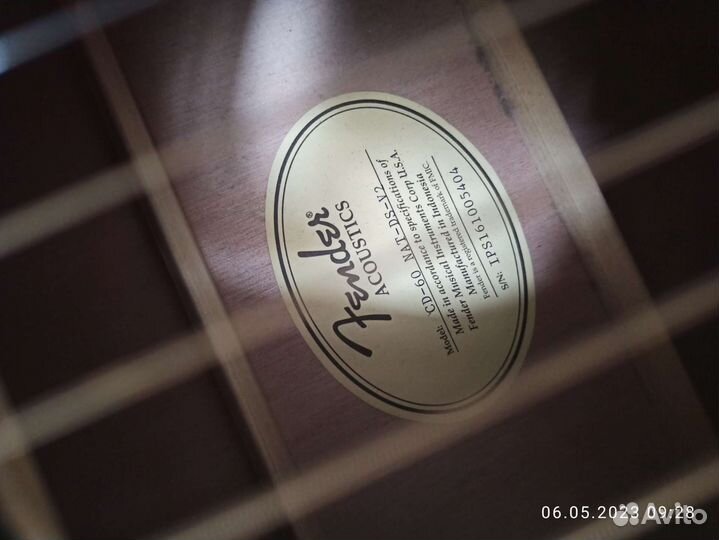 Гитара fender CD-60 Nat