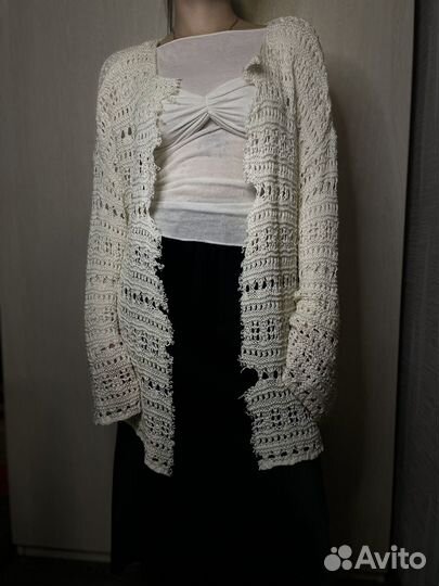 Вязаный кардиган в стиле y2k