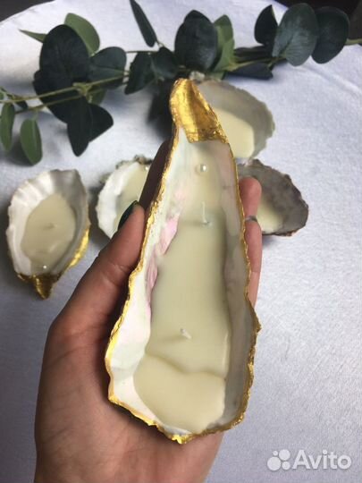 Свеча в устрице большая