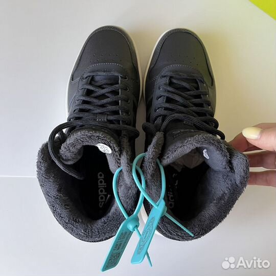 Adidas Neo Hoops 2.0 Mid Кроссовки с мехом, 41 1/3