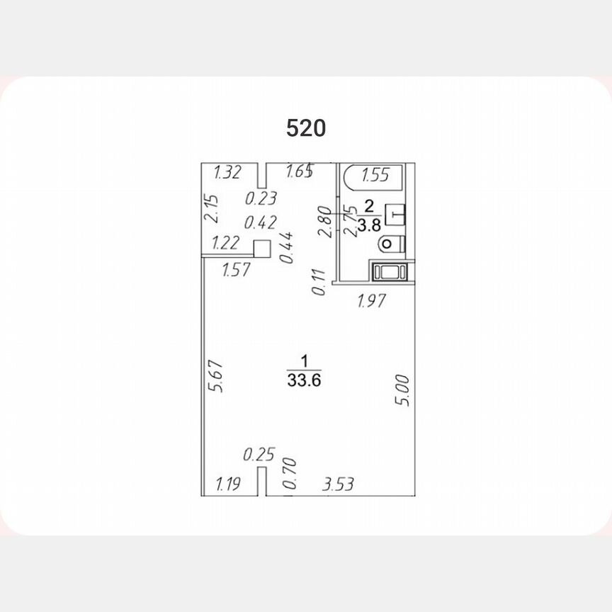 Апартаменты-студия, 37,4 м², 5/10 эт.