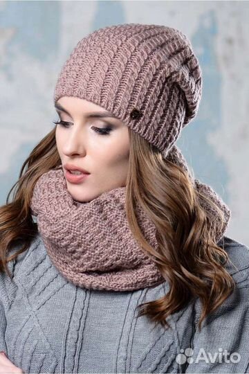 Комплект шапка и снуд