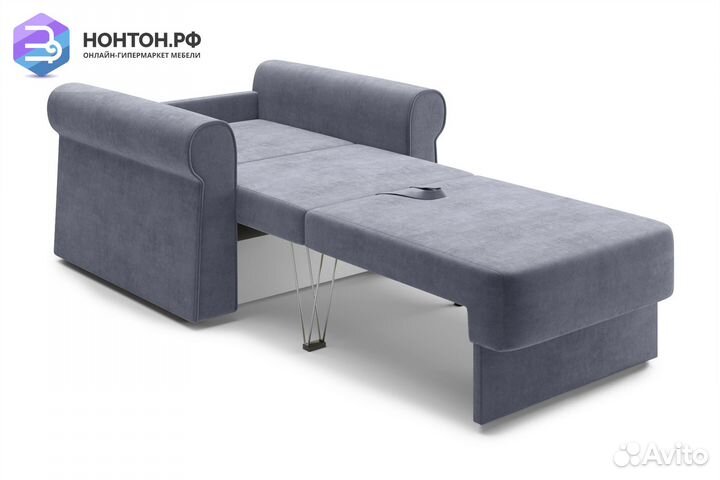 Кресло еврокнижка Лира темно-серое