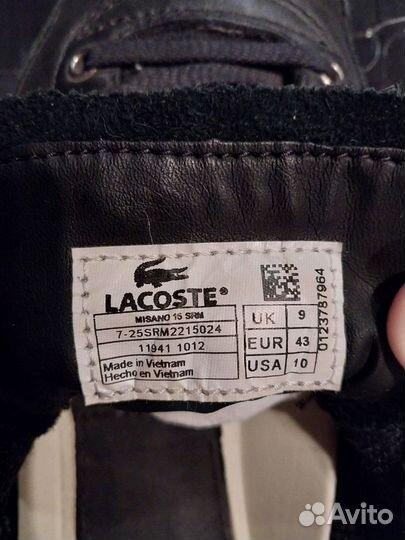 Кроссовки мужские lacoste