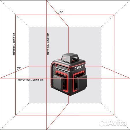 Лазерный уровень ADA cube 3-360 basic красный