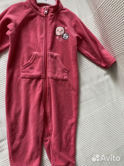 Флисовый комбинезон 80 86 92 на девочку