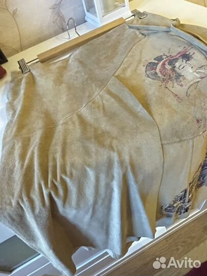 Юбка натуральная замша р.М