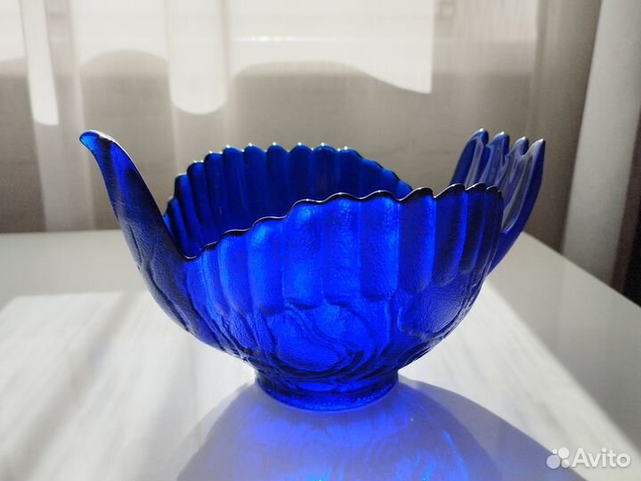 Вазы конфетницы. Цветное стекло СССР