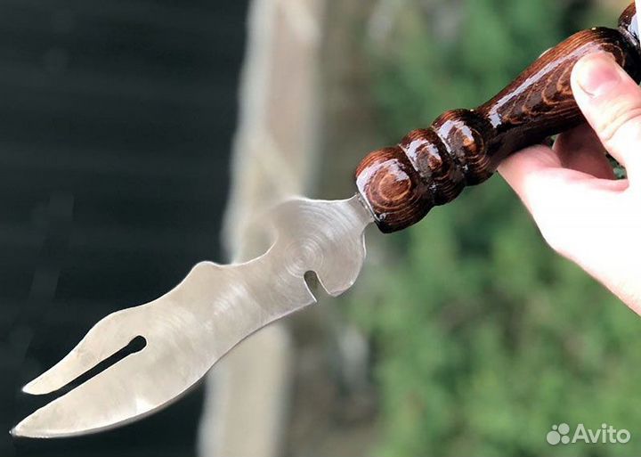 Нож-вилка шашлычный