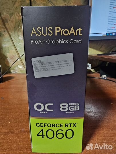 Asus RTX 4060 ProArt OC edition новая на гарантии