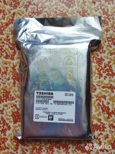 Жесткий диск Toshiba 500Gb (новый)