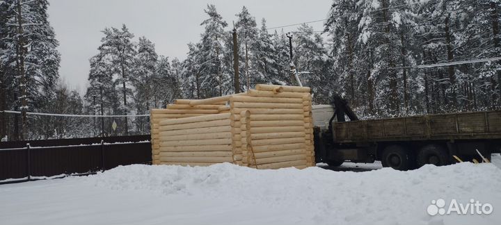 Изготовления сборка срубов из бревна
