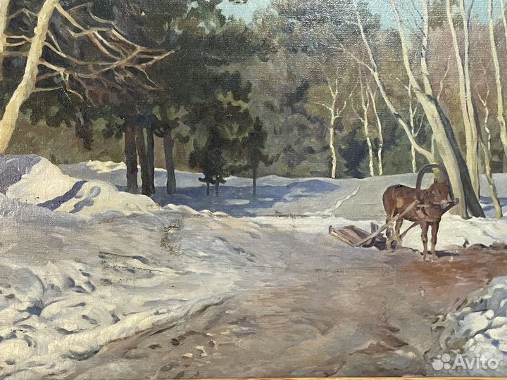 Картина маслом на холсте СССР 1954 год