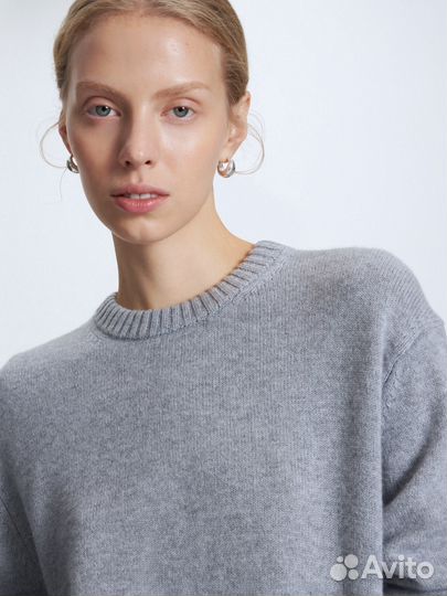 Свитер из шерсти и кашемира lime M новый