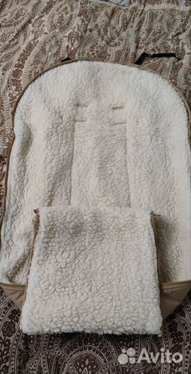 Конверт зимний на овчине в коляску санки