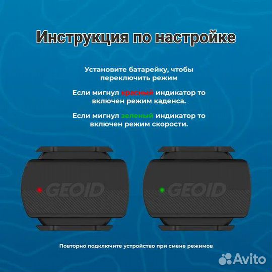 Датчик скорости / каденса geoid CS600