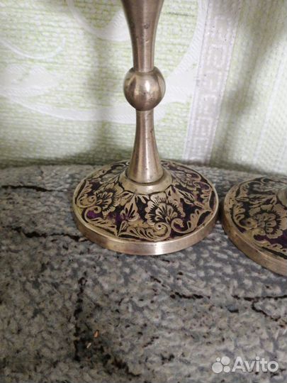 Бокалы винтаж, Индия, эмали, 2шт