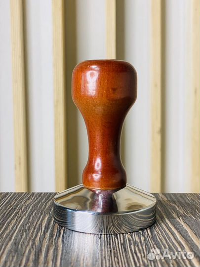 Темпер сталь с деревянной ручкой (коричневой) 58мм