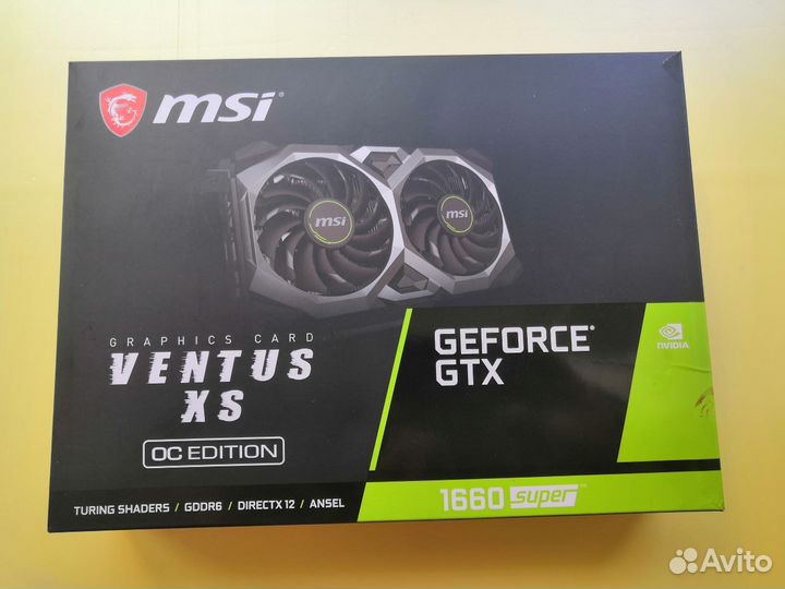 Видеокарта GeForce MSI GTX 1660 super XS OC 6 Gb