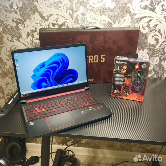 Игровой ноутбук Acer Nitro 5/Ryzen5/GTX1650/16гб