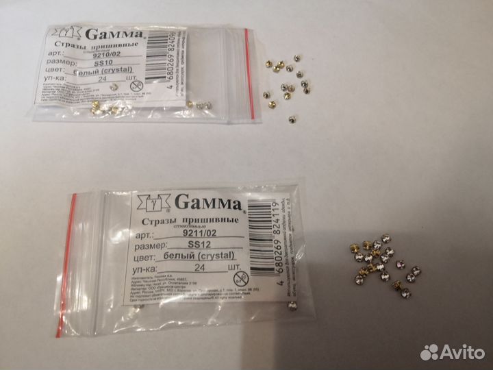 Стразы пришивные
