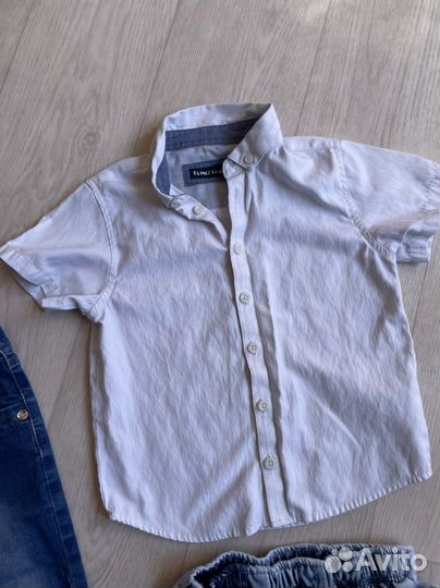 Шорты джинсы и рубашка набором 3-4 года