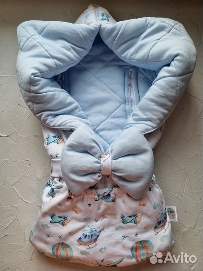 Комплект на выписку комбинезон конверт зимний