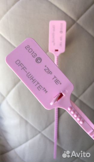 Off White Zip Tie розовый