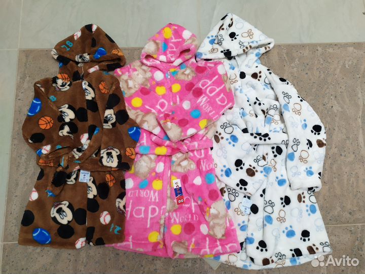 Детский махровый халат новый