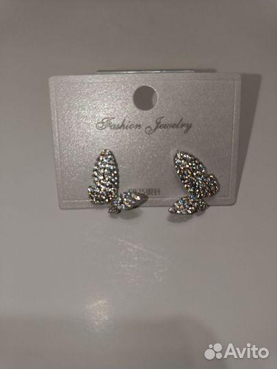 Серьги бабочки