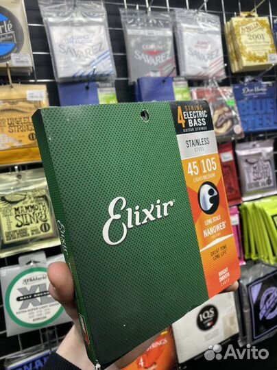 Струны Elixir 45-105 для бас-гитары (Новые)