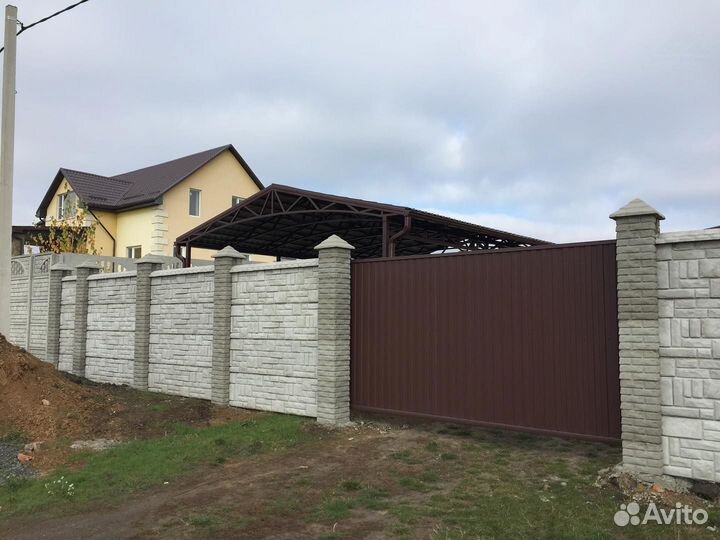 Навес из металлочерепицы