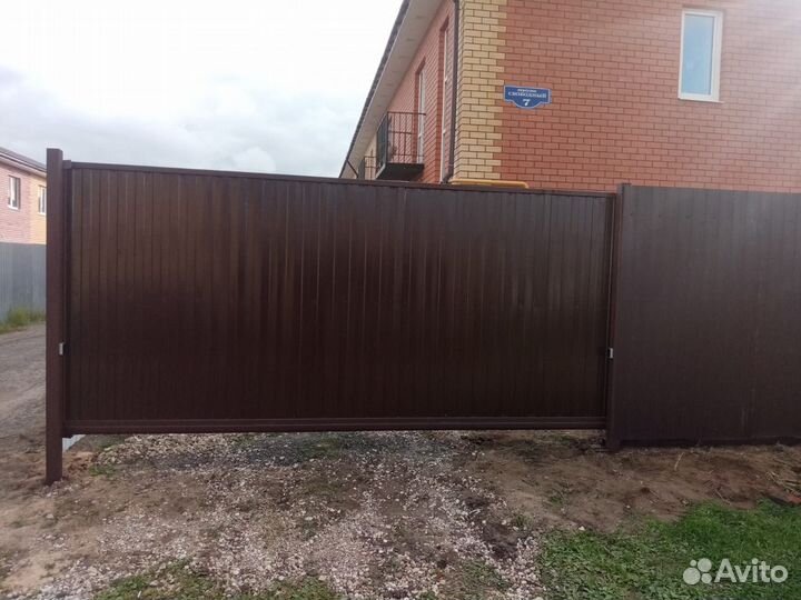 Откатные ворота под ключ с доставкой и установкой