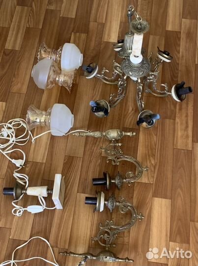 Люстра Бронза оникс Югославия