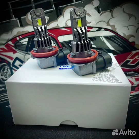 LED лампы для фар 6000k H11 Toyota Highlander 2