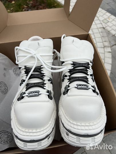 New Rock Tank White Leather оригинал