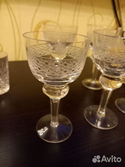 Хрустальные рюмки на ножке СССР